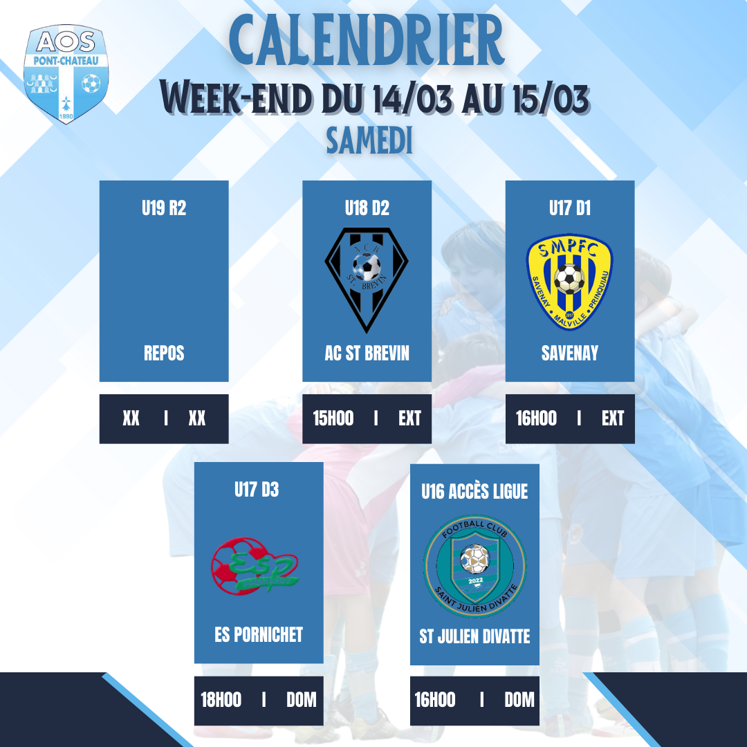 PROGRAMME DU WEEK-END