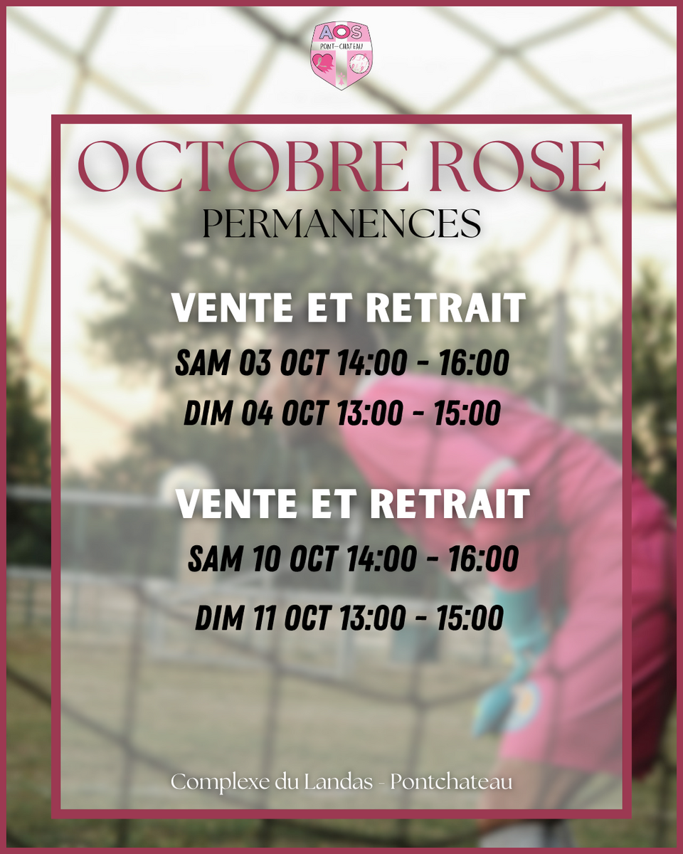 OCTOBRE ROSE : PERMANENCES