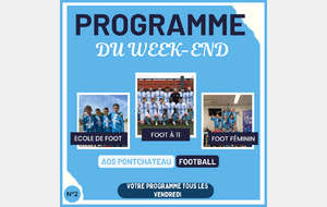 PROGRAMME DES MATCHS DU WEEK-END