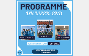 PROGRAMME DES MATCHS DU WEEK-END