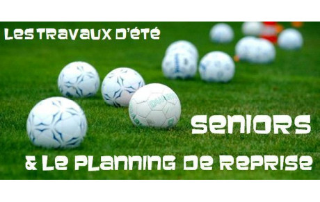 LE PLANNING D'ETE DES SENIORS MASCULINS