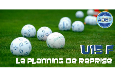 LA RENTREE DES U15 FEMININES