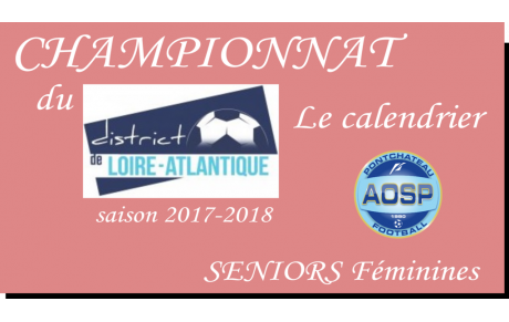 LE CALENDRIER DES SENIORS F MODIFIE