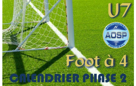 LE CALENDRIER DES U7