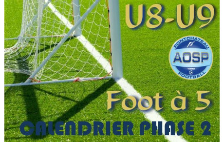 LE CALENDRIER DES U9