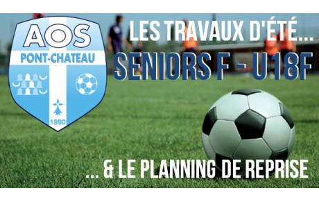 PLANNING DE REPRISE ESTIVALE SENIORS F &amp; U18F