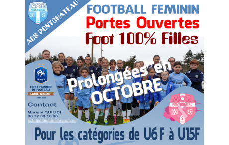 PORTES OUVERTES FÉMININES U6F à U15F