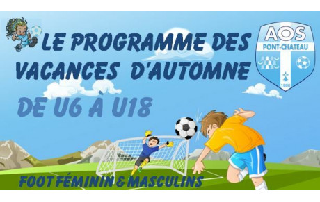 PLANNING VACANCES AUTOMNE