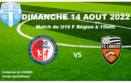 Match de U19F Région: ESO Football - FC Lorient