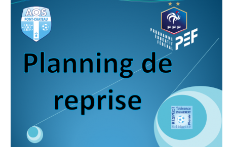 Planning de reprise pour toutes les catégories