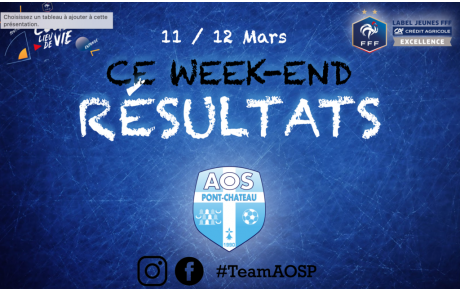 RESULTATS DU WEEK-END