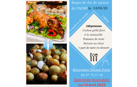 REPAS DE FIN DE SAISON AOSP 14/05/2023