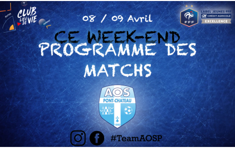 PROGRAMME DES MATCHS DU WEEK-END