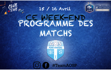 PROGRAMME DES MATCHS DU WEEK-END