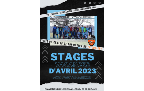 RÉSUMÉ DES STAGES DES VACANCES D'AVRIL 