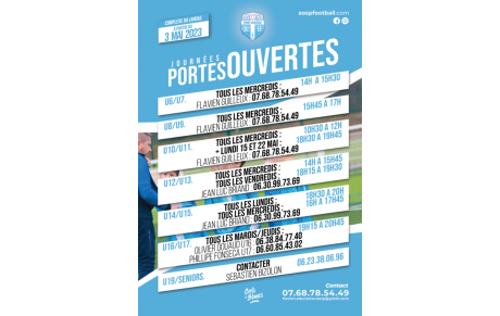 PORTES OUVERTES F ET M SAISON 2023/2024