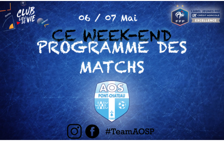 PROGRAMME DES MATCHS DU WEEK-END