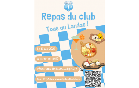 REPAS DU CLUB - 17 MAI 2026